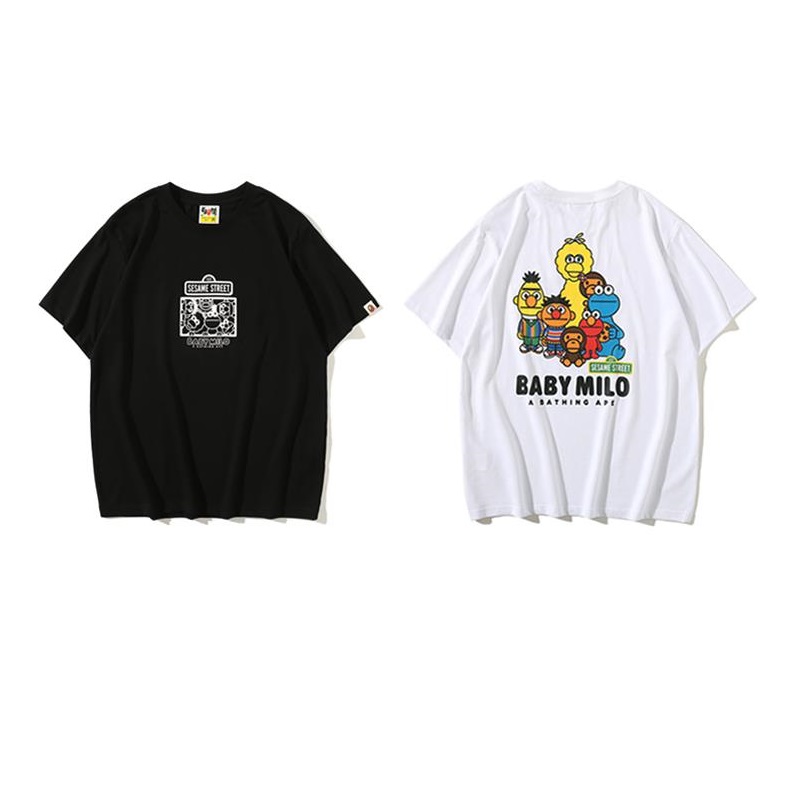 Bape x BABY MILO T Shirt 1757 2 colors Black White